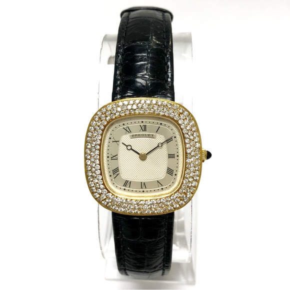 BREGUET Manual Winding 30mm 18K Yellow Gold DIAMOND Watch main image 4